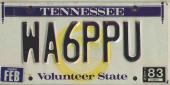 Tennessee WA6PPU Plate